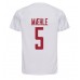 Billige Danmark Joakim Maehle #5 Udebane Fodboldtrøjer VM 2022 Kortærmet